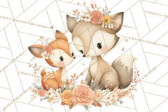 Soft Woodland Baby Clipart, Neutral Baby Shower PNG Product Image 3