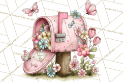 Spring Letters Mail Clipart PNG, Floral Envelopes Stamps Product Image 4