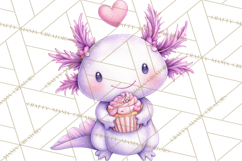 Valentine Axolotl Clipart PNG, Cute Axolotl Valentine Product Image 4