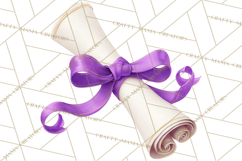 Graduation Diploma Clipart PNG, Classic Diploma Scroll Product Image 5