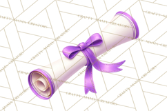 Graduation Diploma Clipart PNG, Classic Diploma Scroll Product Image 2