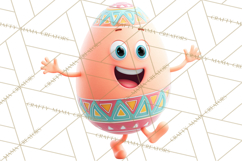Cute Easter Egg Characters PNG, Adorable Spring Egg Clipart Product Image 2