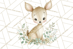 Soft Woodland Baby Clipart, Neutral Baby Shower PNG Product Image 3