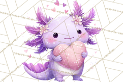 Valentine Axolotl Clipart PNG, Cute Axolotl Valentine Product Image 3