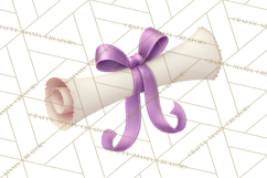 Graduation Diploma Clipart PNG, Classic Diploma Scroll Product Image 3