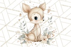 Soft Woodland Baby Clipart, Neutral Baby Shower PNG Product Image 4