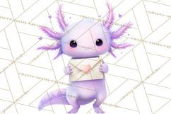 Valentine Axolotl Clipart PNG, Cute Axolotl Valentine Product Image 4