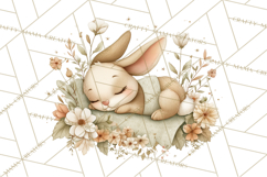 Soft Woodland Baby Clipart, Neutral Baby Shower PNG Product Image 2