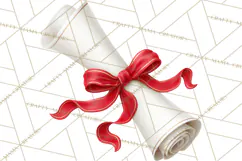 Graduation Diploma Clipart PNG, Classic Diploma Scroll Product Image 3