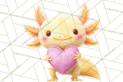 Valentine Axolotl Clipart PNG, Cute Axolotl Valentine Product Image 4