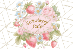 Strawberry Bakery Clipart, Cute Strawberry Pastries Png Product Image 4