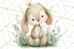 Soft Woodland Baby Clipart, Neutral Baby Shower PNG Product Image 4