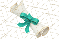 Graduation Diploma Clipart PNG, Classic Diploma Scroll Product Image 5