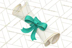 Graduation Diploma Clipart PNG, Classic Diploma Scroll Product Image 5