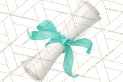 Graduation Diploma Clipart PNG, Classic Diploma Scroll Product Image 2