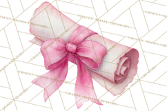 Watercolor Graduation Diploma Clipart PNG, Diploma Scroll Product Image 2