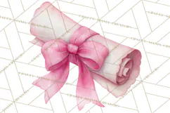 Watercolor Graduation Diploma Clipart PNG, Diploma Scroll Product Image 2