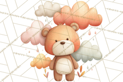 Soft Woodland Baby Clipart, Neutral Baby Shower PNG Product Image 4