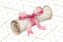 Watercolor Graduation Diploma Clipart PNG, Diploma Scroll Product Image 4