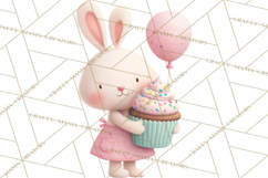 Pastel Birthday Clipart, Cute Party Animals PNG Product Image 3