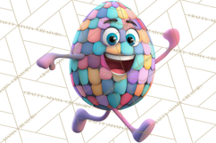 Cute Easter Egg Characters PNG, Adorable Spring Egg Clipart Product Image 3