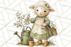 Vintage Garden Animals Clipart, Ducklings Bunnies Lambs Product Image 3