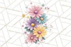 Pastel Retro 90s PNG, Cute Aesthetic Clipart, Checkerboard Product Image 3