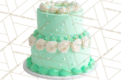 Birthday Cake Clipart, Tiered Cake PNG, Drip Cake PNG Product Image 3