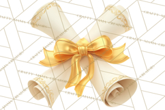 Graduation Diploma Clipart PNG, Classic Diploma Scroll Product Image 3