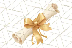 Graduation Diploma Clipart PNG, Classic Diploma Scroll Product Image 5