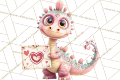 Valentine Dinosaur Clipart PNG Cute Dino Valentine Printable Product Image 3