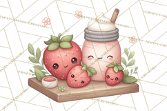 Strawberry Clipart, Kitchen Objects with Strawberries Png Product Image 3