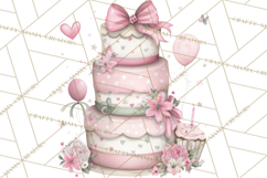 Tea Party Dreams PNG, Girly Pastel Desserts Teacups Clipart Product Image 3