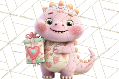 Valentine Dinosaur Clipart PNG Cute Dino Valentine Printable Product Image 4