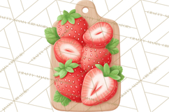 Strawberry Clipart, Kitchen Objects with Strawberries Png Product Image 5