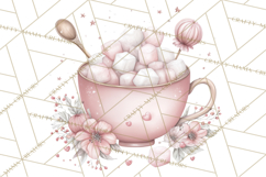 Tea Party Dreams PNG, Girly Pastel Desserts Teacups Clipart Product Image 2