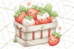 Strawberry Clipart, Kitchen Objects with Strawberries Png Product Image 2