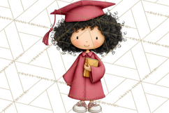 Kids Graduation Clipart PNG, Preschool Kindergarten Kids Product Image 4