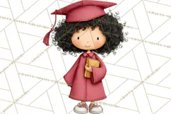 Kids Graduation Clipart PNG, Preschool Kindergarten Kids Product Image 4