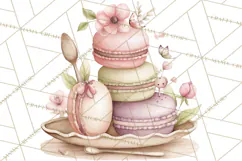 Tea Party Dreams PNG, Girly Pastel Desserts Teacups Clipart Product Image 5