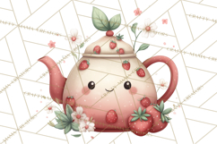 Strawberry Clipart, Kitchen Objects with Strawberries Png Product Image 5