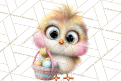 Quirky Easter Chicks Clipart, Cute Cartoon Chicks Pastel Png Product Image 2