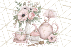 Tea Party Dreams PNG, Girly Pastel Desserts Teacups Clipart Product Image 3