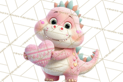 Valentine Dinosaur Clipart PNG Cute Dino Valentine Printable Product Image 3