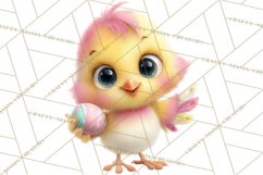 Quirky Easter Chicks Clipart, Cute Cartoon Chicks Pastel Png Product Image 4