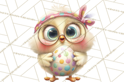 Quirky Easter Chicks Clipart, Cute Cartoon Chicks Pastel Png Product Image 5