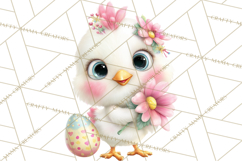 Quirky Easter Chicks Clipart, Cute Cartoon Chicks Pastel Png Product Image 3