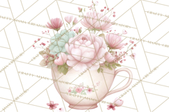 Tea Party Dreams PNG, Girly Pastel Desserts Teacups Clipart Product Image 3