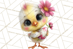 Quirky Easter Chicks Clipart, Cute Cartoon Chicks Pastel Png Product Image 4