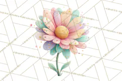 Pastel Retro 90s PNG, Cute Aesthetic Clipart, Checkerboard Product Image 5